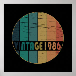 1986 Geburtstags Vintage Geburtstag Poster