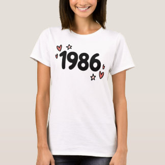 1986 Süßer Retro-Geburtstag T-Shirt