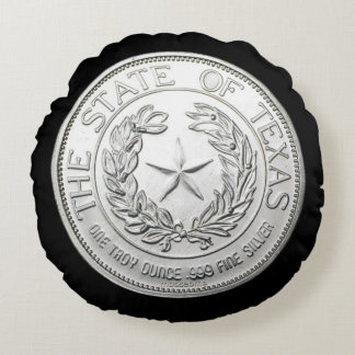1986 The State of Texas Silver Round Rundes Kissen
