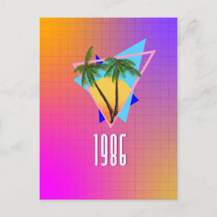 1986 tropisches Paradies Postkarte