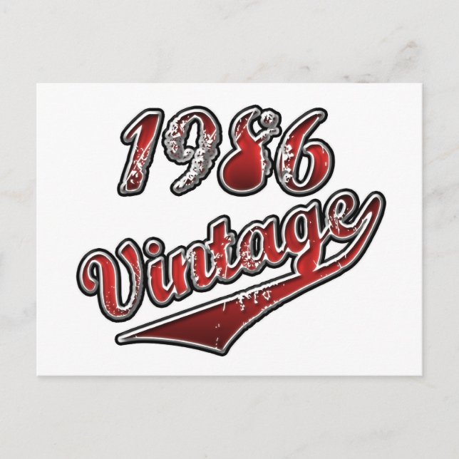 1986 Vintag Postkarte (Vorderseite)