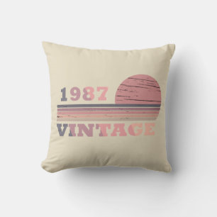 1987 geboren elegantes modernes vintage Geburtstag Kissen