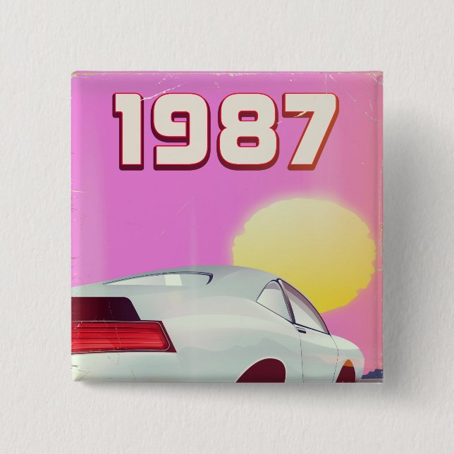 1987 Sportwagenposter Button (Vorderseite)