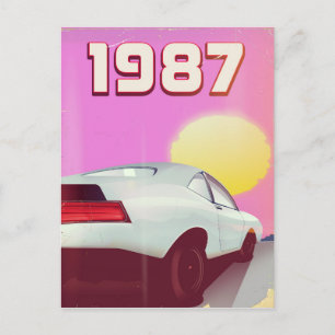 1987 Sportwagenposter Postkarte