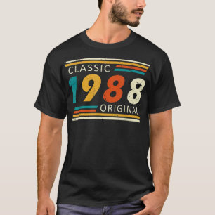 1988 Geburtstagsjahr Klassisches Original Retro Vi T-Shirt