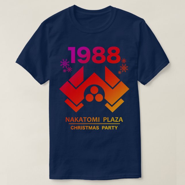 1988 Nakatomi Plaza Weihnachtsfest Party T-Shirt (Design vorne)