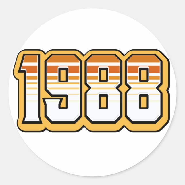 1988 RUNDER AUFKLEBER (Vorderseite)