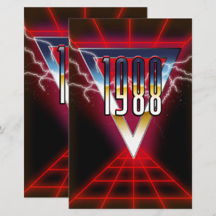1988 Tech-Noir-Grafik Briefpapier