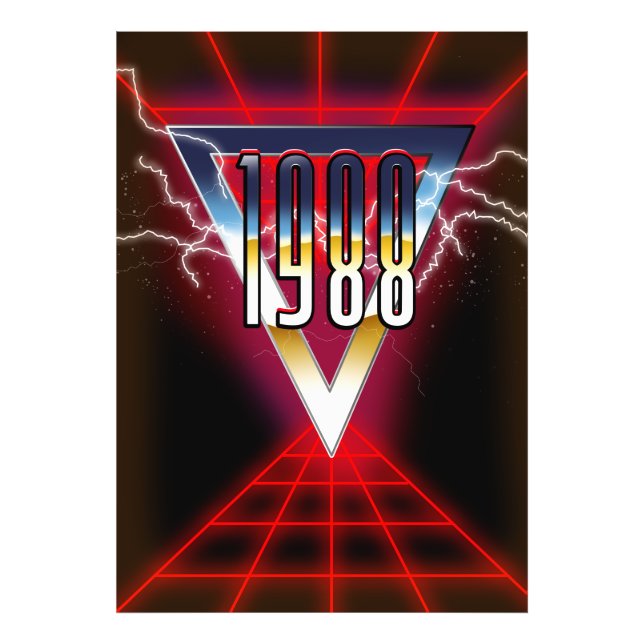 1988 Tech noir Grafik Fotodruck (Vorne)