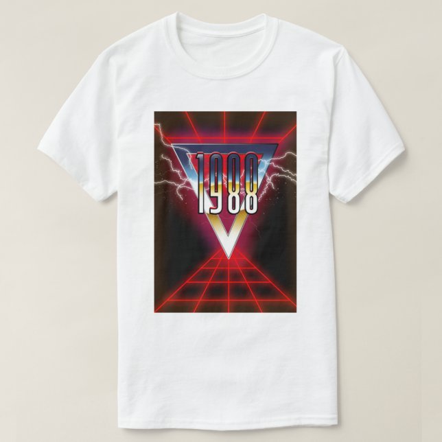 1988 Tech noir Grafik T-Shirt (Design vorne)