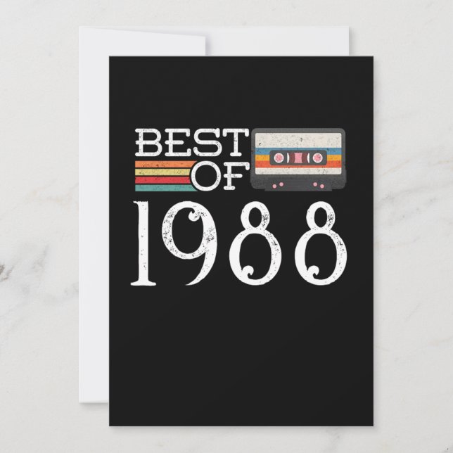 1988 Vintage 22 nd Birthday Anniversary Gift Einladung (Vorderseite)