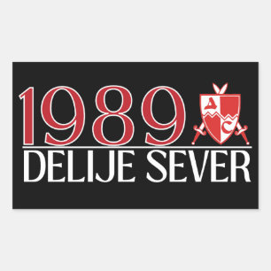 1989 Delije Sever  Rechteckiger Aufkleber