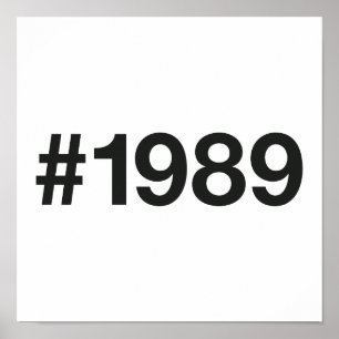 1989 Hashtag 36 Geburtstag Jahrestag Poster