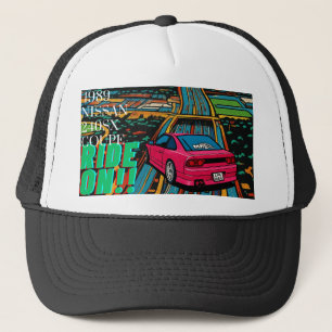 1989 Nissan 240SX Coupé Ride On Pop Art Streetwear Truckerkappe