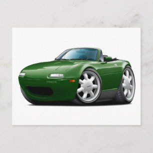 1990-98 Miata Green Car Postkarte