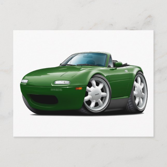 1990-98 Miata Green Car Postkarte (Vorderseite)