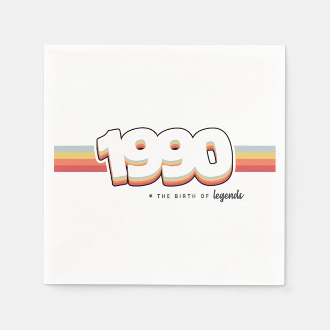 1990 Die Geburt von Legenden Serviette (Vorderseite)