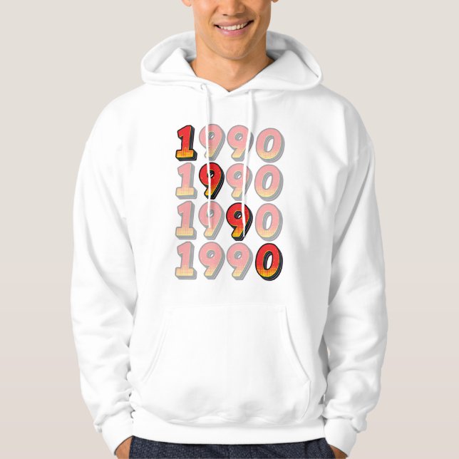 1990 Retro-Design Hoodie (Vorderseite)