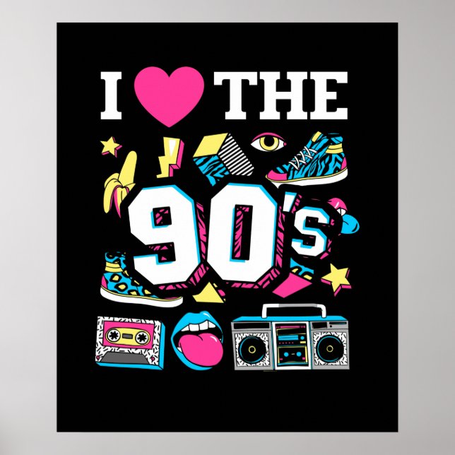 1990er Jahre hörte ich die 90er Jahre Poster (Vorne)