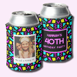 1990s Retro 40th Birthday Photo Can Cooler Dosenkühler