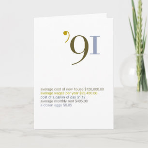 1991 Geburtstagspass-Fakten Karte