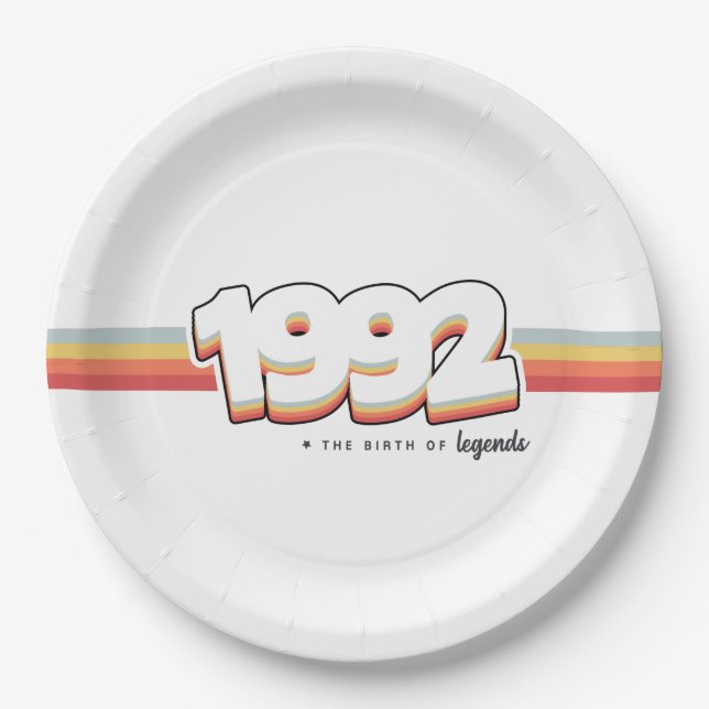 1992 Die Geburt von Legenden Pappteller (Vorderseite)
