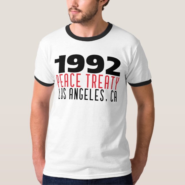1992 Friedensvertrag Los Angeles T-Shirt (Vorderseite)