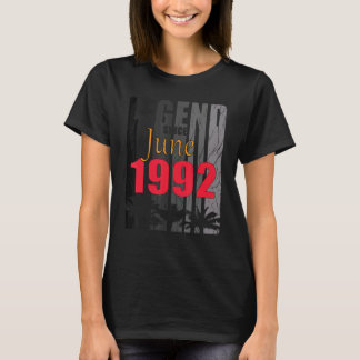 1992 Geboren im Juni Sprichwort T-Shirt