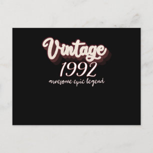 1992 Vintager Geburtstag Postkarte
