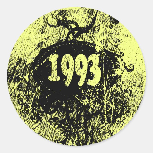 1993 Retro-Vintag - Aufkleber (Vorderseite)