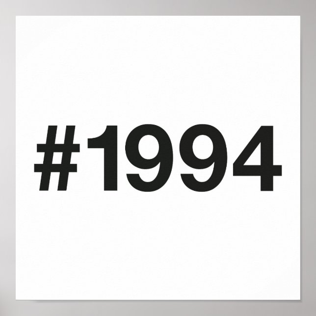 1994 Hashtag 31 Geburtstag Poster (Vorne)