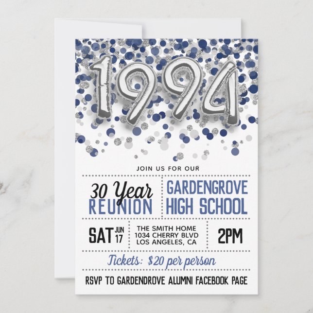 1994 Uni-Wiedersehen Einladung (Vorderseite)