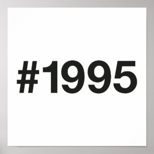 1995 Hashtag 30 Geburtstag Poster