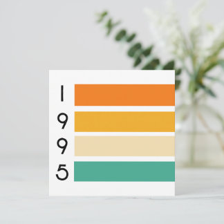 1995 Retro Stripe Sunset Vintag Einladung