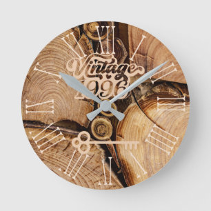 1996 Vintage Acrylwand-Uhr Runde Wanduhr