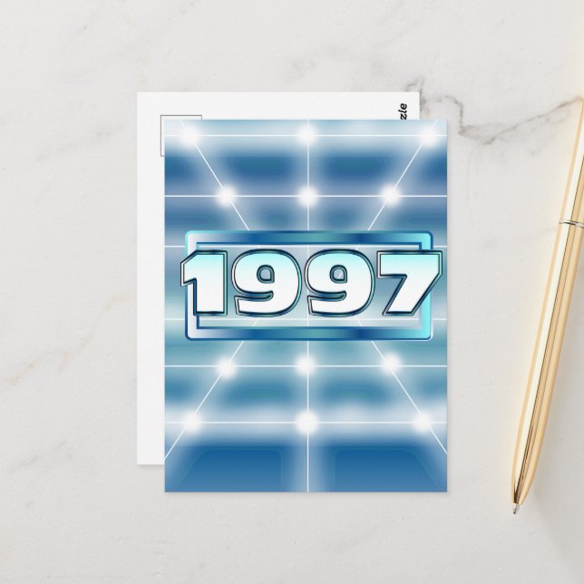 1997 Electonica Postkarte (Vorderseite/Rückseite Beispiel)