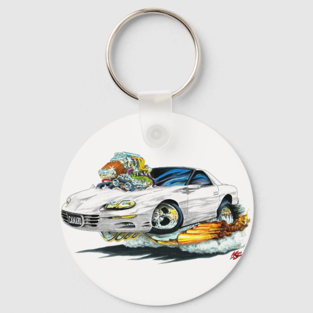 1998-02 Camaro White Car Schlüsselanhänger (Vorderseite)