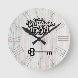 1999 Vintage Acrylmauer-Uhr Runde Wanduhr