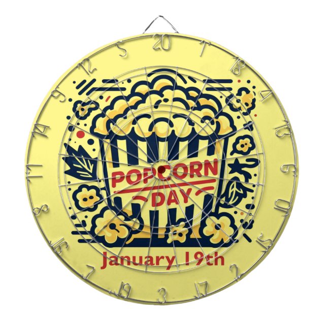 19.01. - Popcorn Day Dartscheibe (vorne)