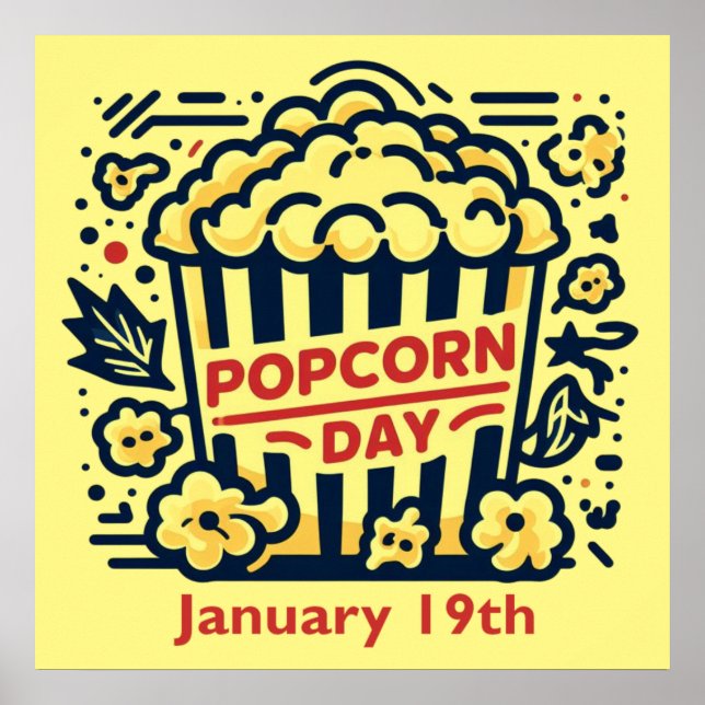 19.01. - Popcorn Day Poster (Vorne)