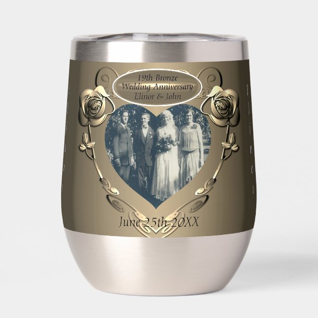 19/8. Bronze Hochzeitssaison Wasserflasche (Rückseite)