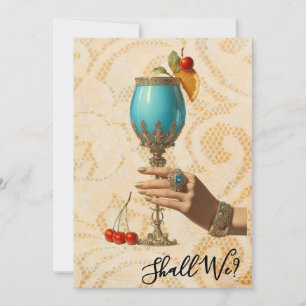 *~* 19 A101 Verziert Cocktail FOTO BACHELORETTE Einladung
