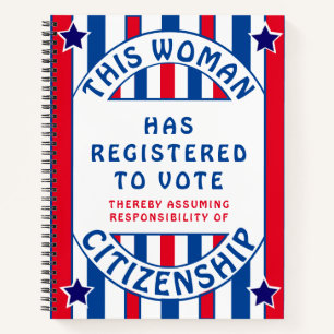 19. Änderungsantrag Abstimmung für Frauen Siegpost Notizbuch
