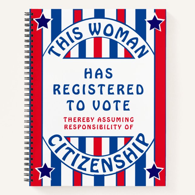 19. Änderungsantrag Abstimmung für Frauen Siegpost Notizbuch (Vorderseite)