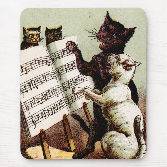 19. C. singende Katzen Mousepad (Vorne)