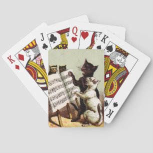 19. C. singende Katzen Spielkarten