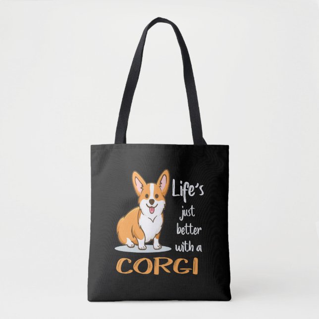 19 Das Leben ist einfach besser mit einem Corgi Tasche (Vorderseite)