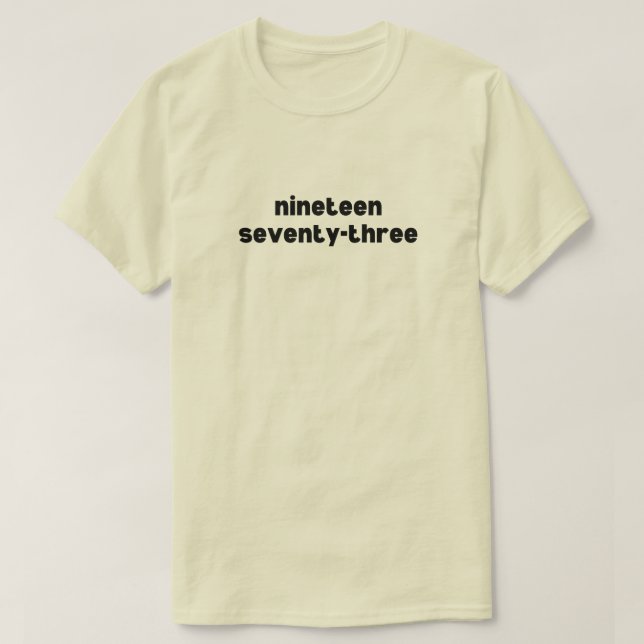 19-dreiundsiebzig 1973 Abtreibungsrechte T-Shirt (Design vorne)