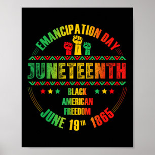 19. Emanzipationstag Schwarz Juni 1865 Poster