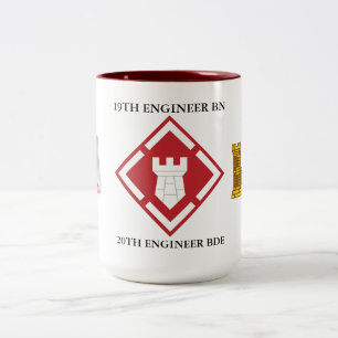 19. ENGINEER BATTALION 20. ENGINEER BRIGADE ZWEIFARBIGE TASSE